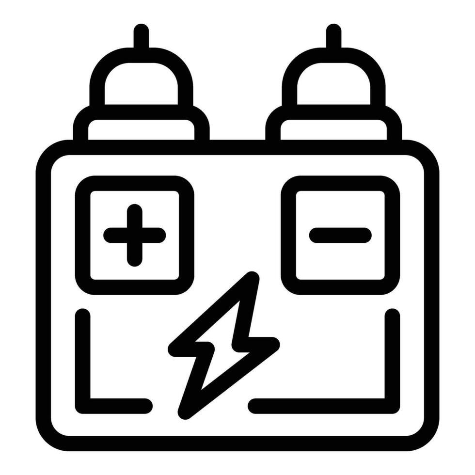 énergie batterie icône contour vecteur. éco accumulateur vecteur