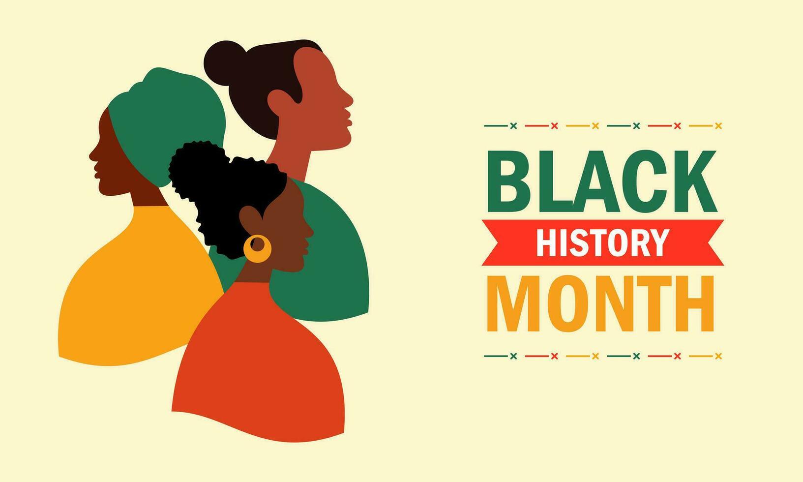 noir histoire mois concept. vecteur illustration de Afro-américain histoire mois