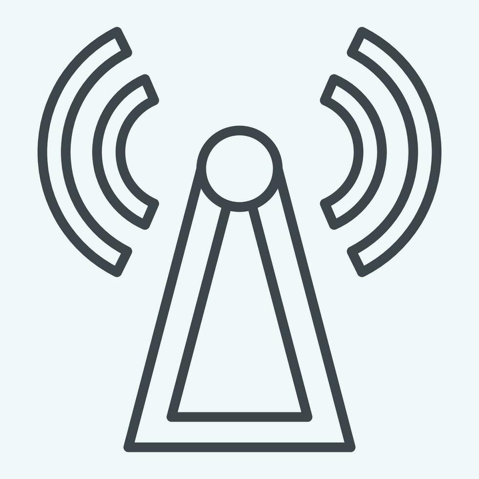 icône antenne la tour. en relation à Satellite symbole. ligne style. Facile conception modifiable. Facile illustration vecteur