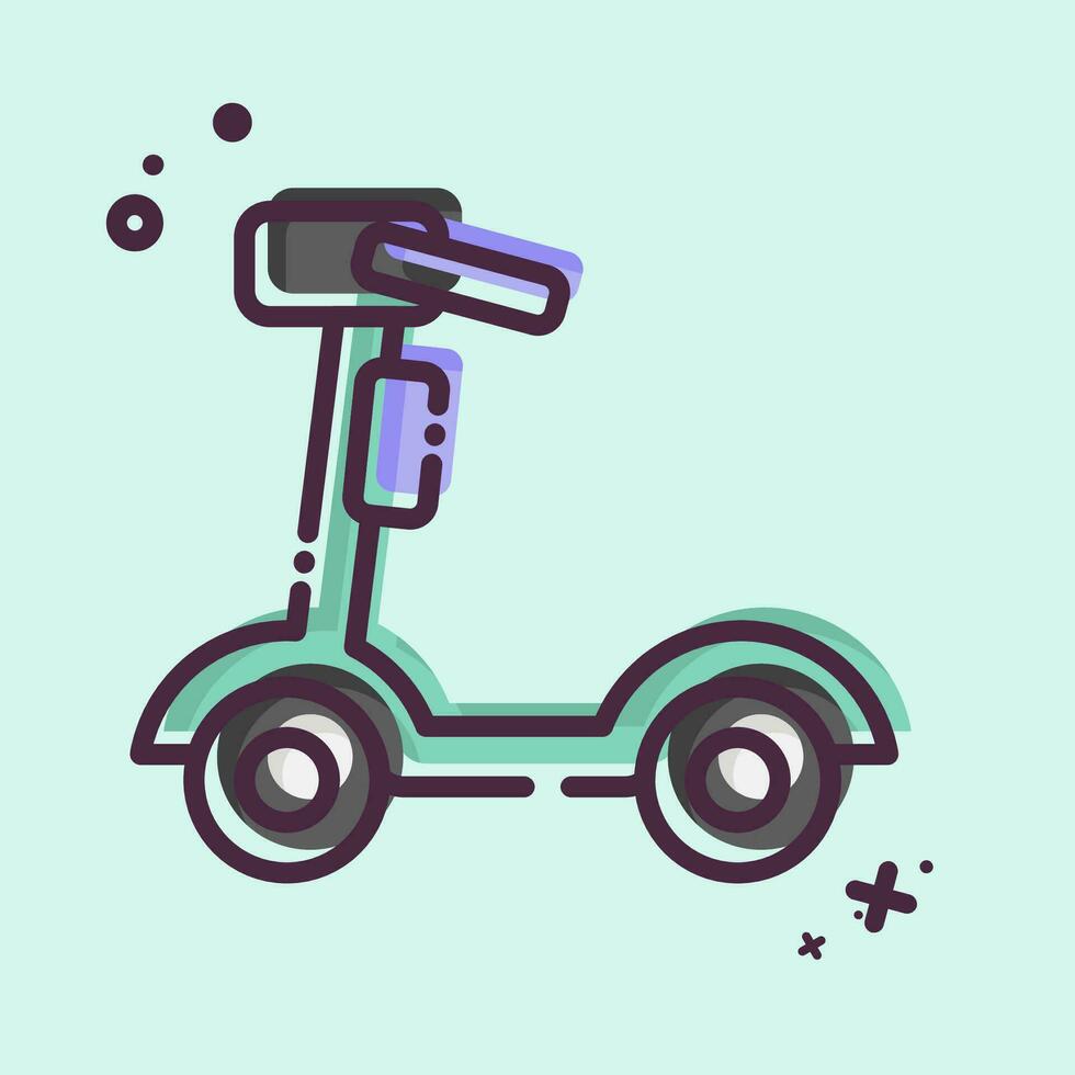 icône électrique scooter. en relation à intelligent Accueil symbole. mbe style. Facile conception modifiable. Facile illustration vecteur