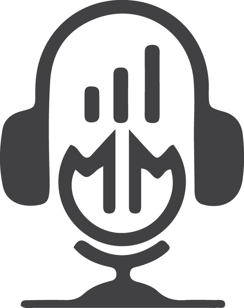 minimaliste journée commerce Podcast logo vecteur