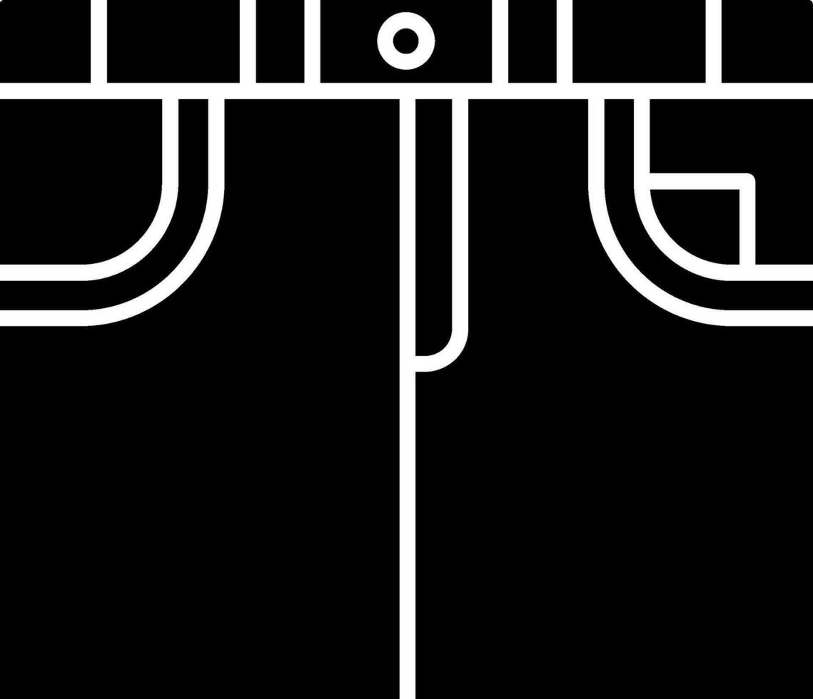icône de glyphe de jupe vecteur