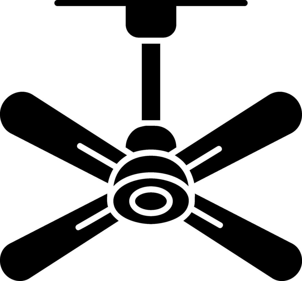 icône de glyphe de ventilateur vecteur