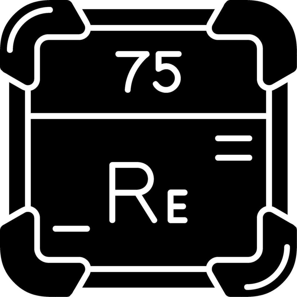 rhénium glyphe icône vecteur