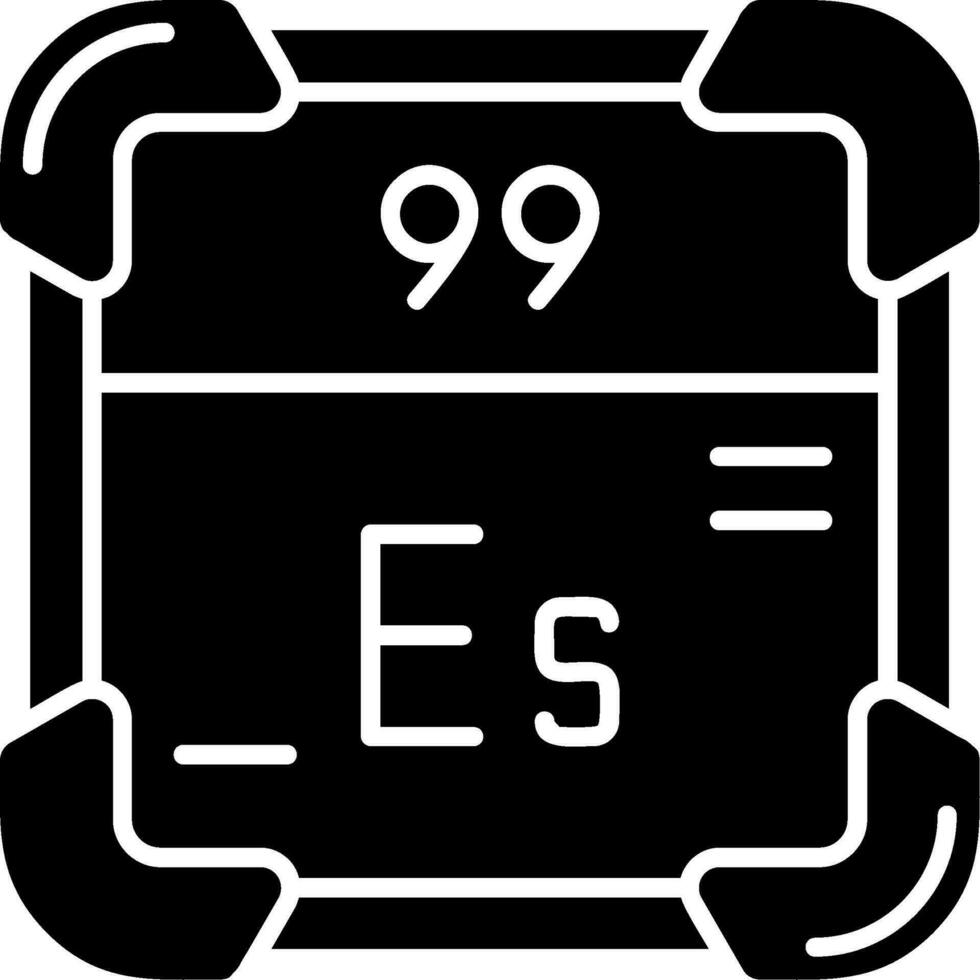 einsteinium glyphe icône vecteur