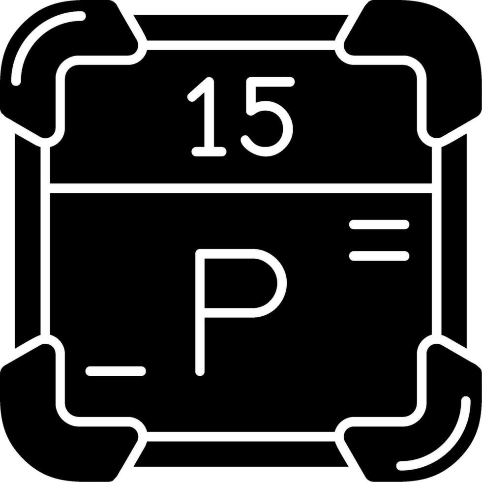 phosphore glyphe icône vecteur