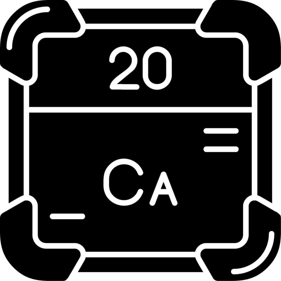 icône de glyphe de calcium vecteur