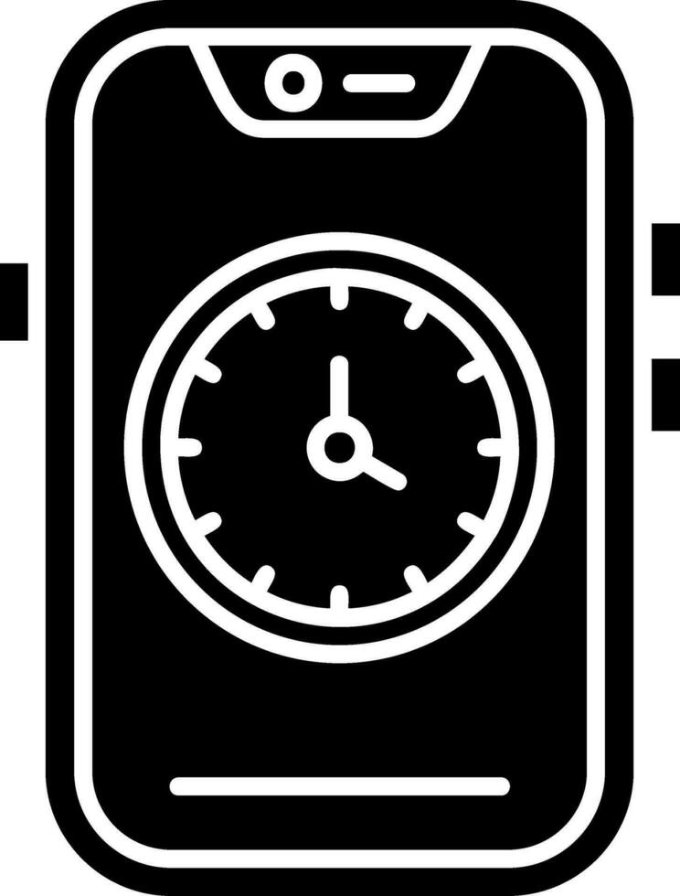 icône de glyphe de temps vecteur