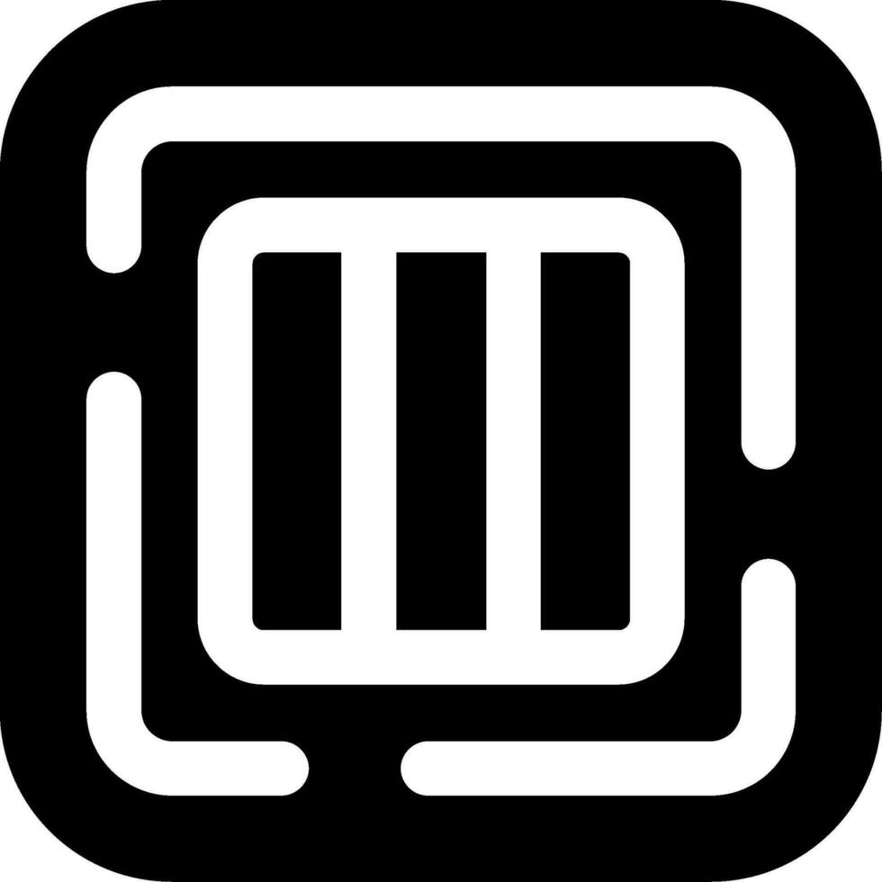 icône de glyphe de colonne vecteur