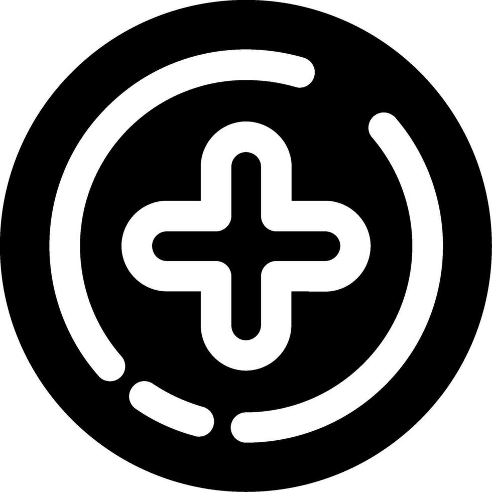 icône de glyphe de signe plus vecteur