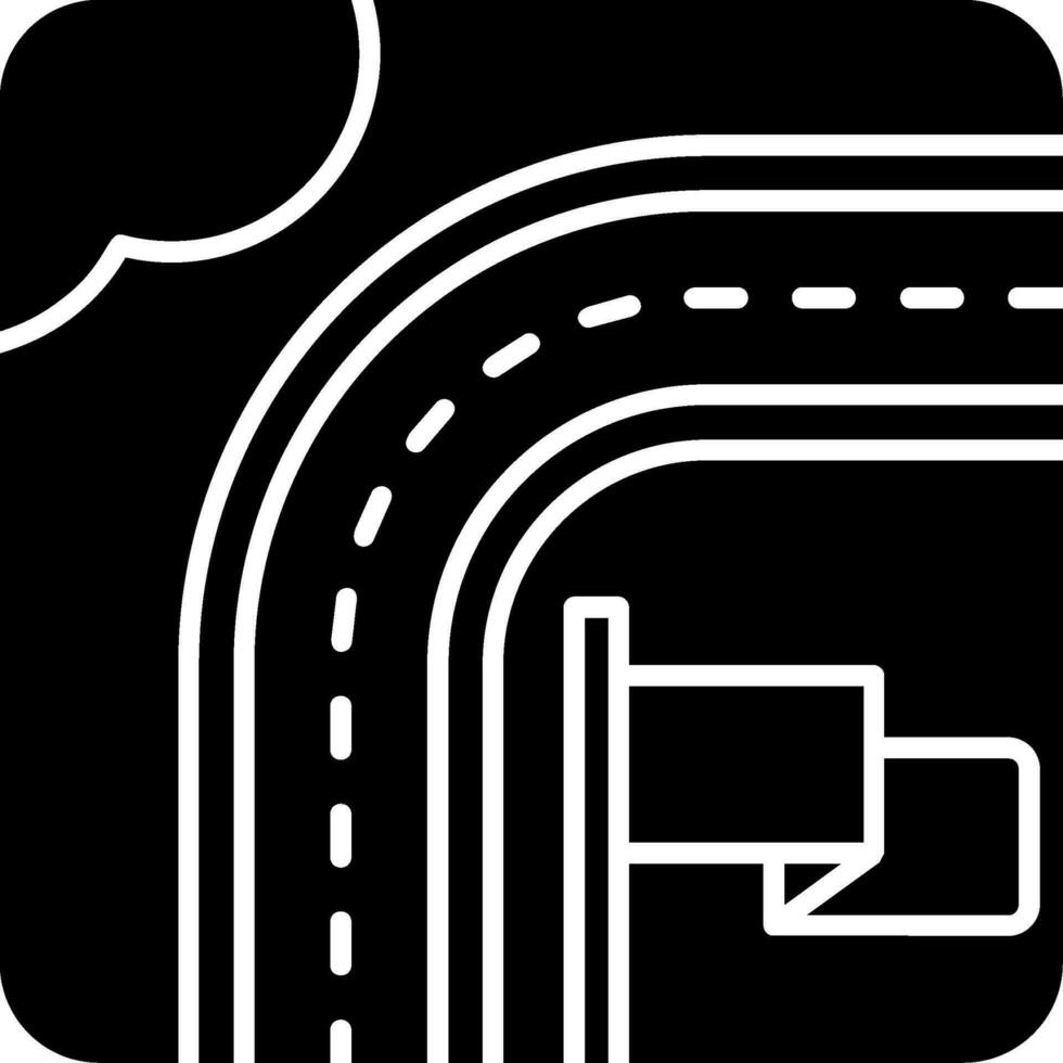 icône de glyphe de destination vecteur