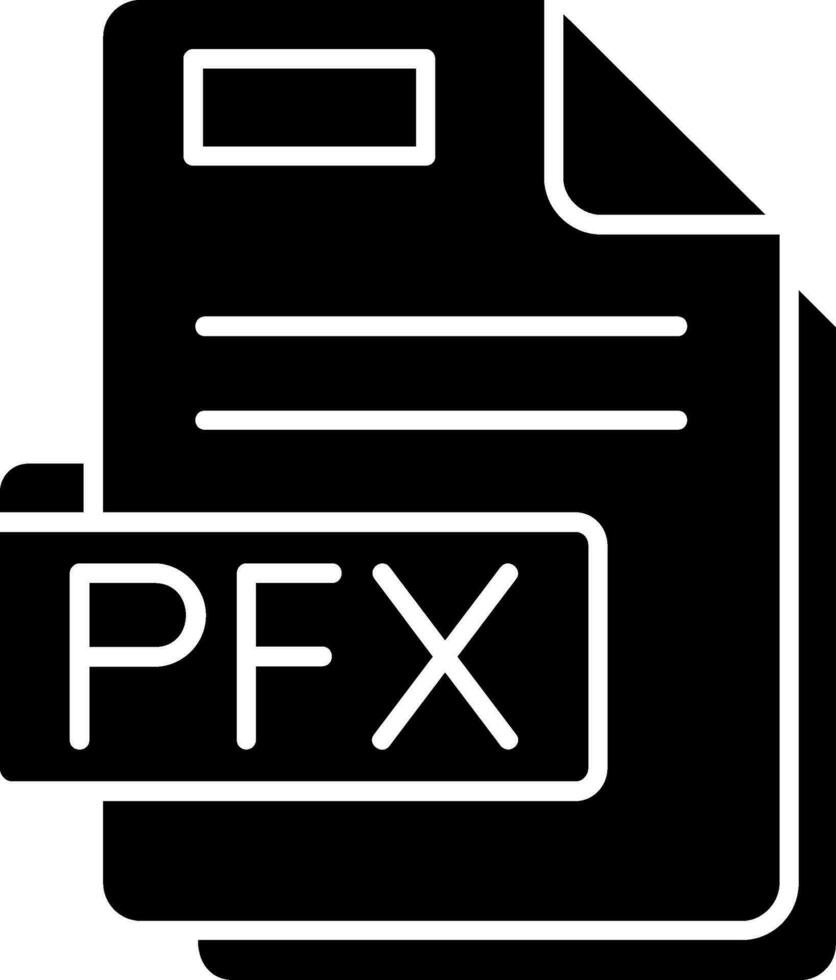 pfx glyphe icône vecteur
