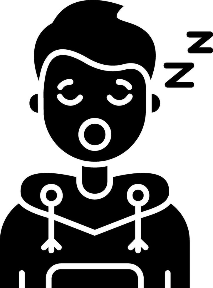 icône de glyphe de sommeil vecteur