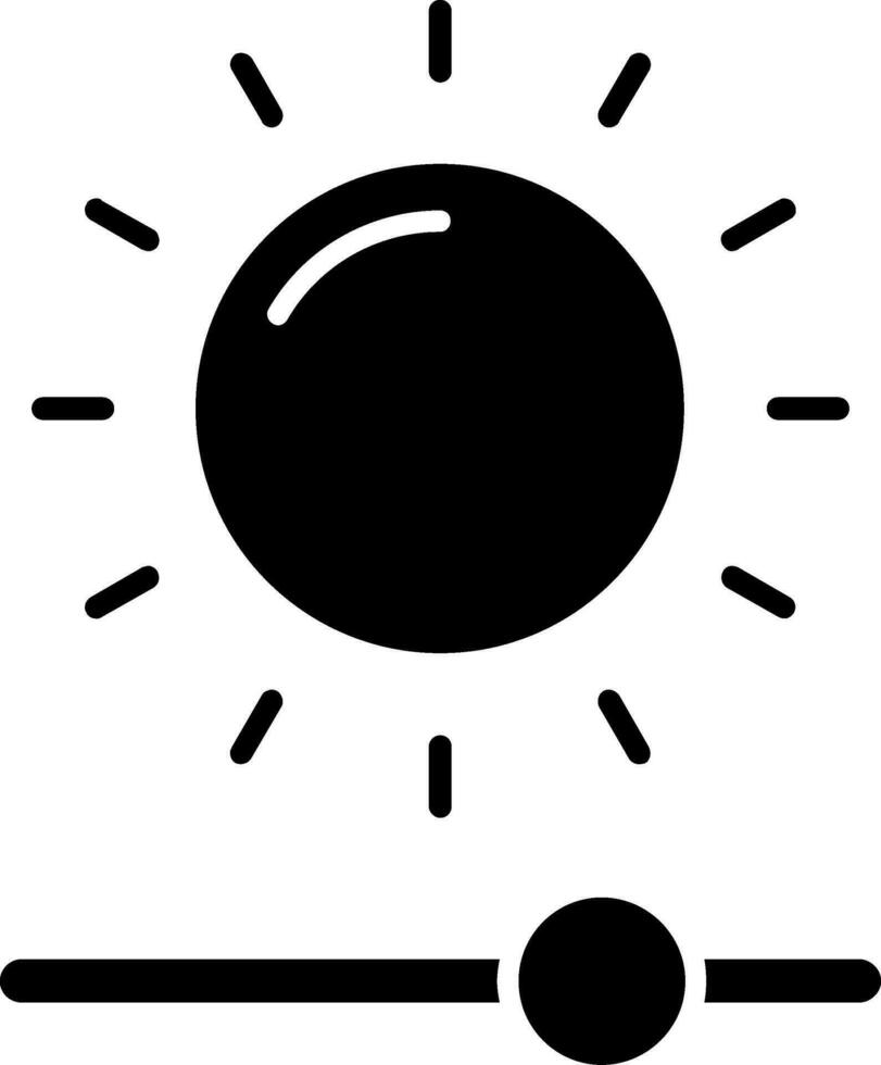 icône de glyphe de luminosité vecteur