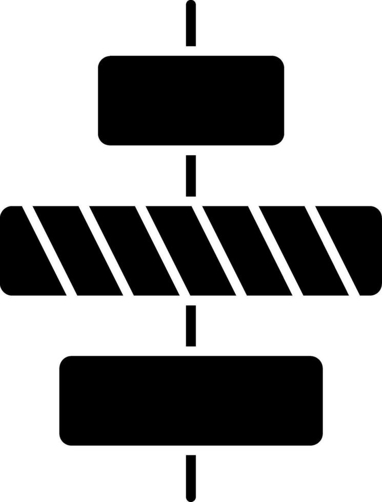 icône de glyphe d'alignement central vecteur