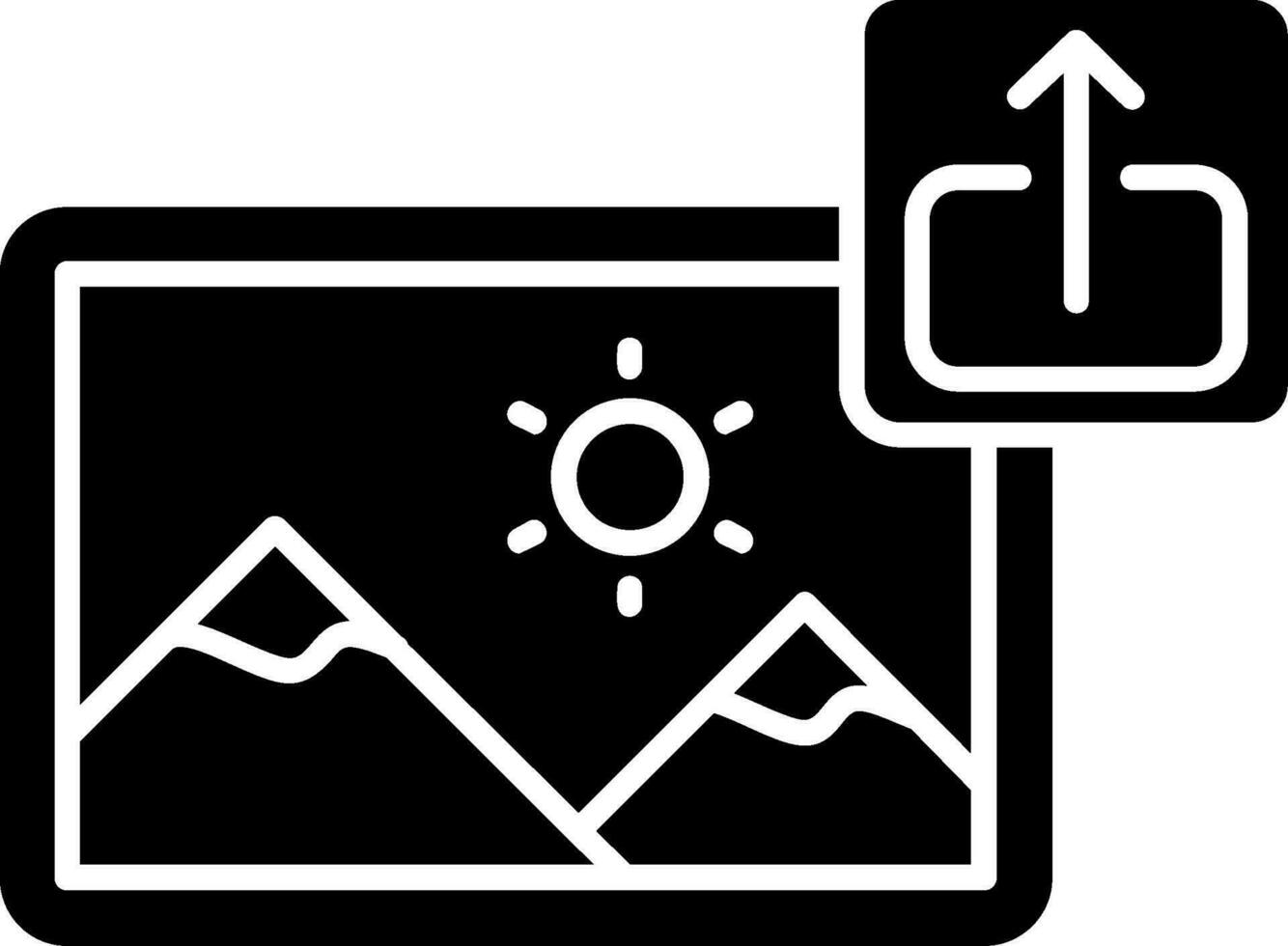 icône de glyphe d'exportation vecteur