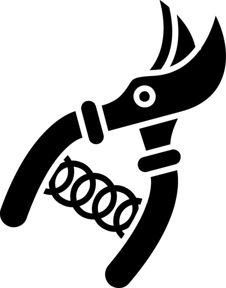 icône de glyphe de sécateurs vecteur