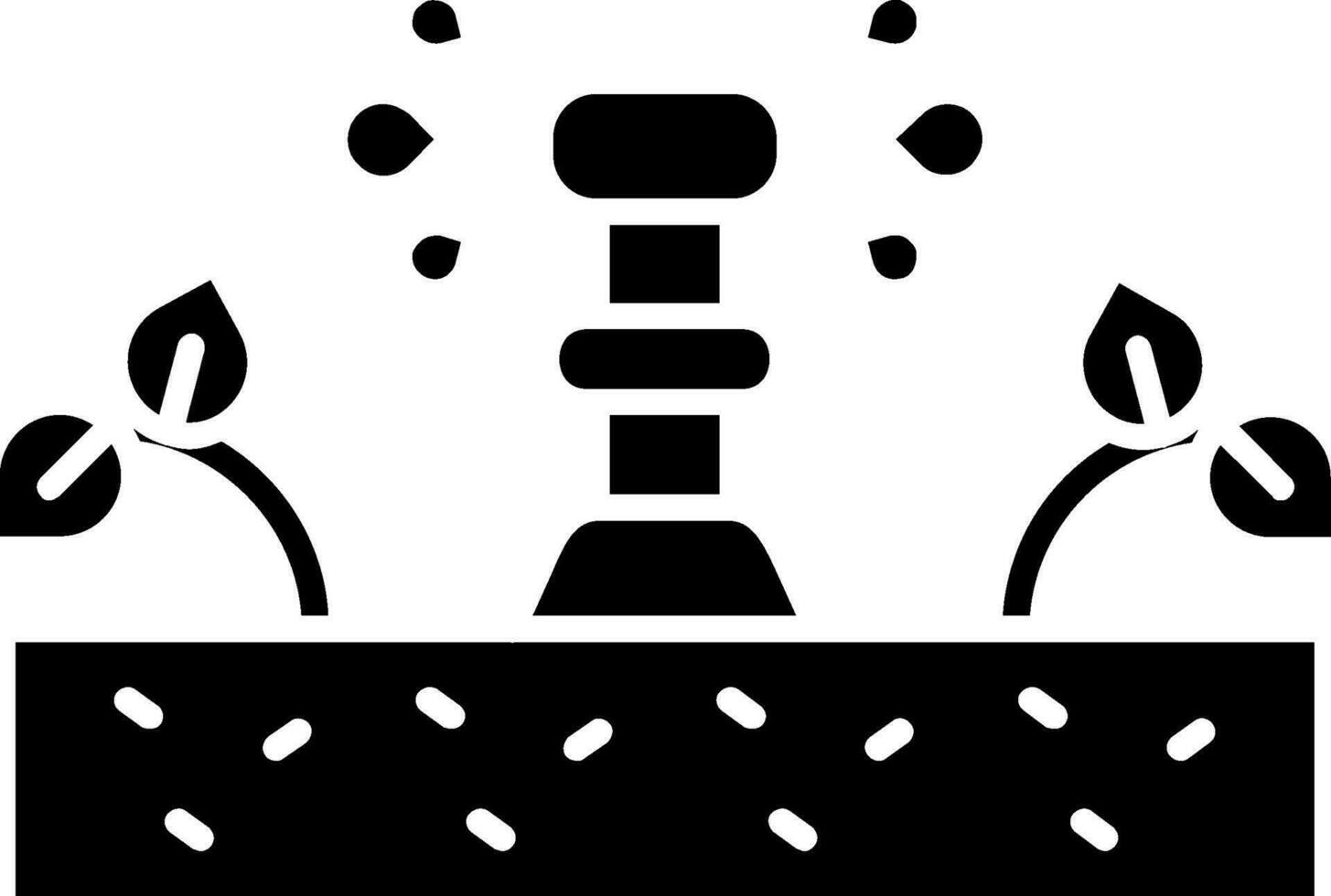 icône de glyphe d'irrigation vecteur