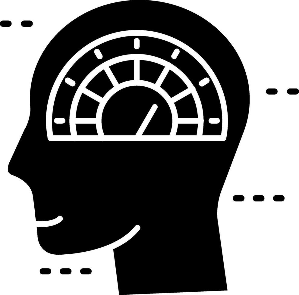 icône de glyphe de psychologie vecteur