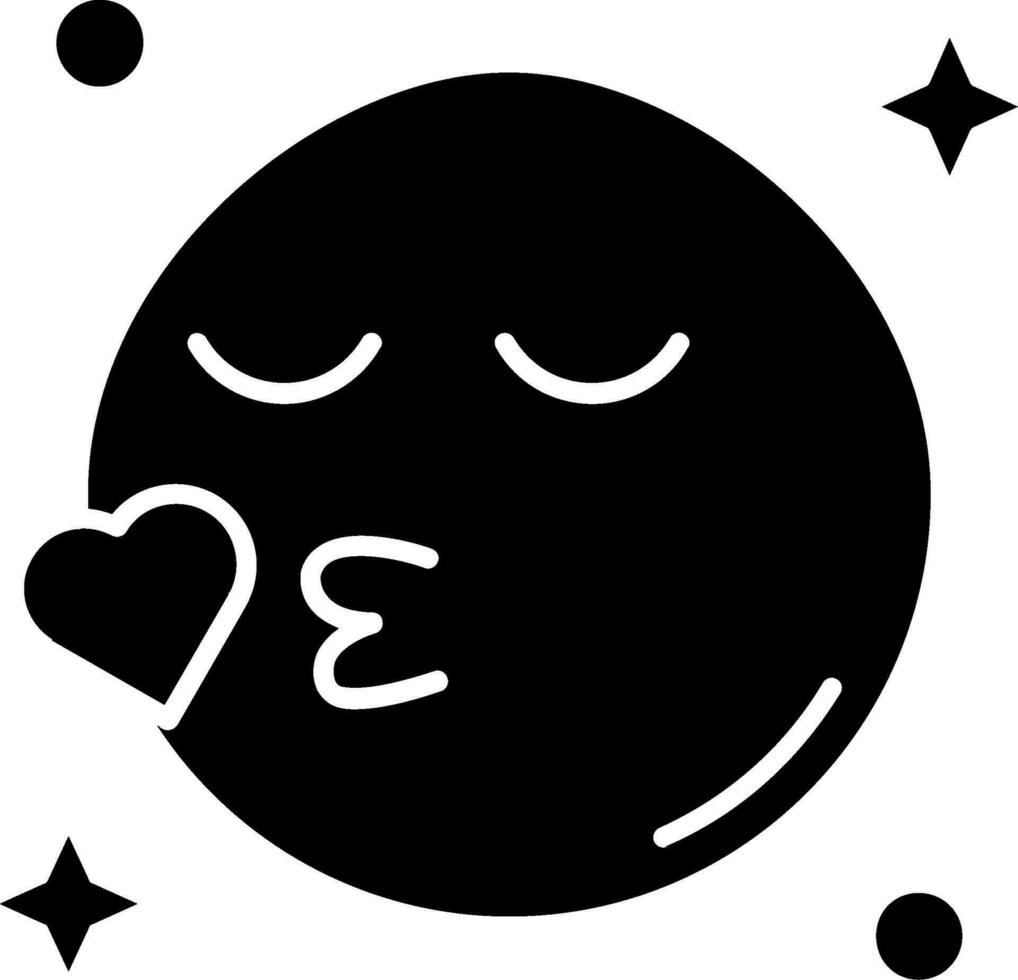 icône de glyphe de baiser vecteur