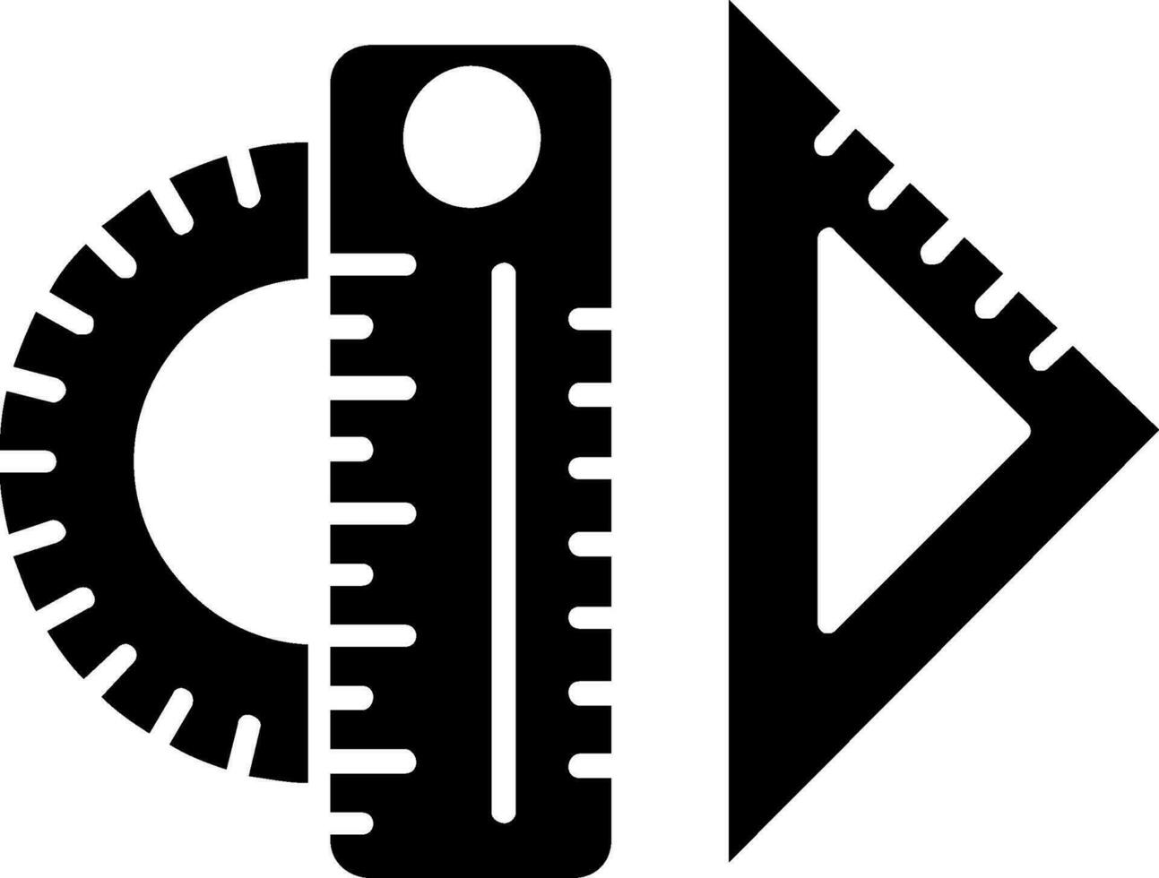 icône de glyphe de règle vecteur