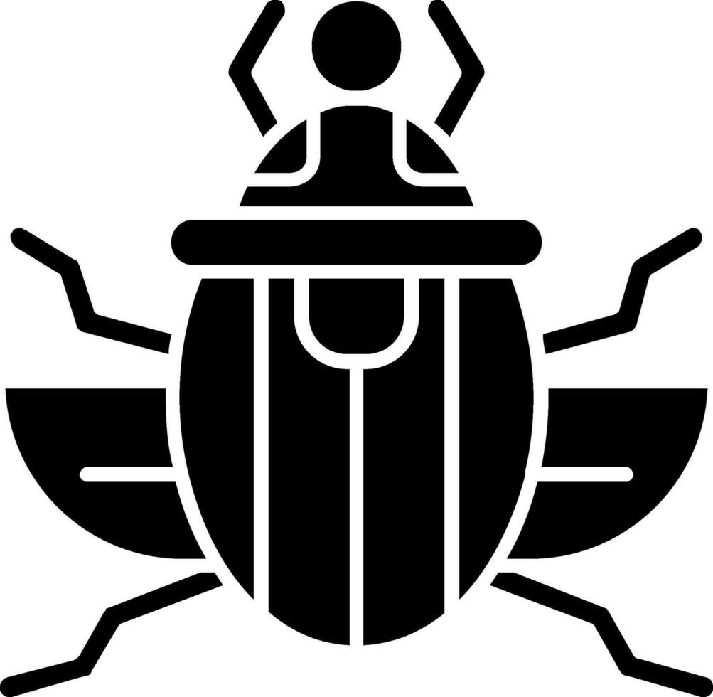 scarabée glyphe icône vecteur