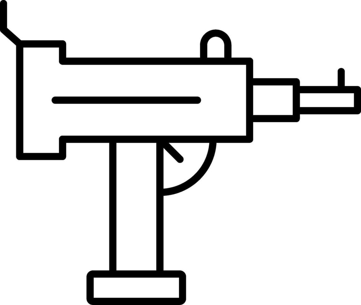 icône de la ligne uzi vecteur