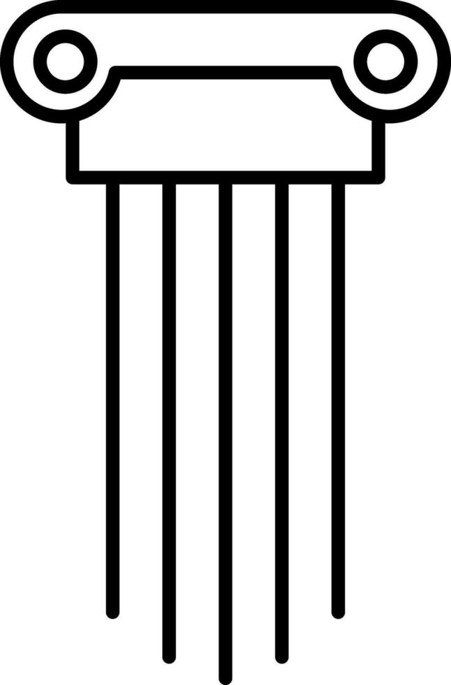 grec piliers ligne icône vecteur