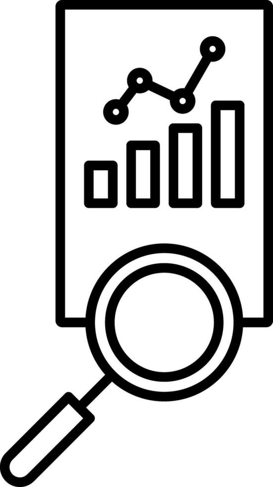 icône de ligne d'analyse de marché vecteur