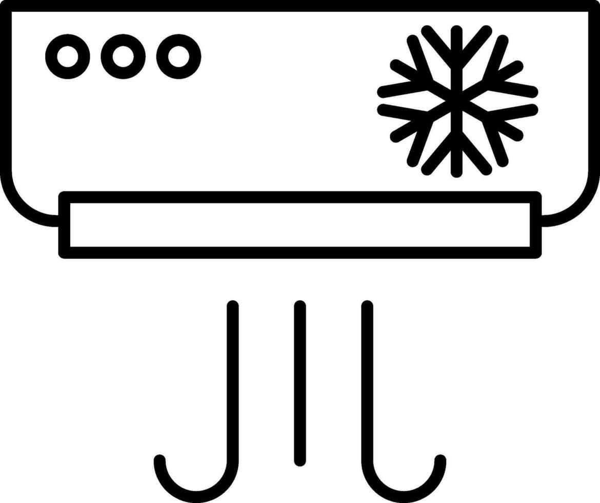 icône de ligne de climatiseur vecteur