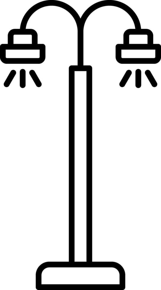 icône de ligne de lampadaire vecteur