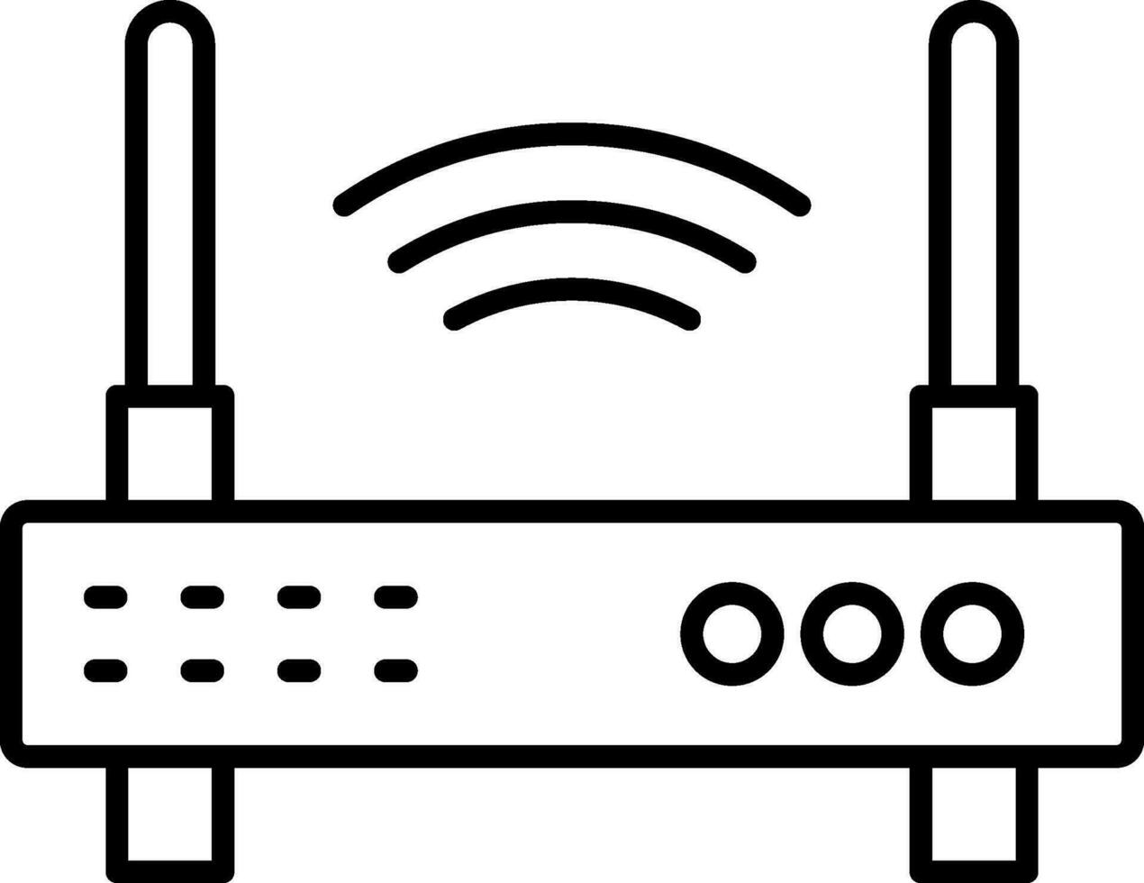 icône de ligne de routeur wifi vecteur