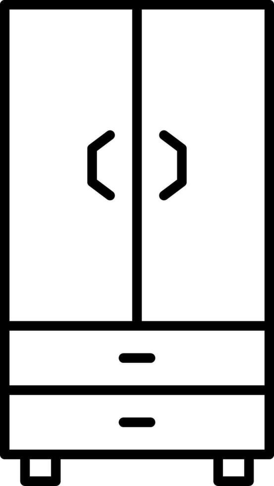 icône de ligne de placard vecteur
