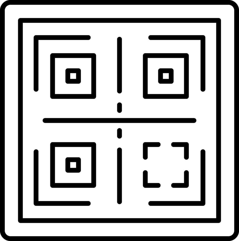 qr ligne icône vecteur