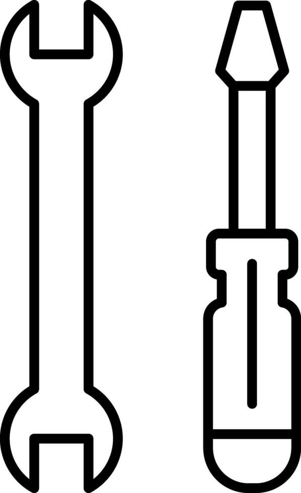 icône de ligne d'outils vecteur