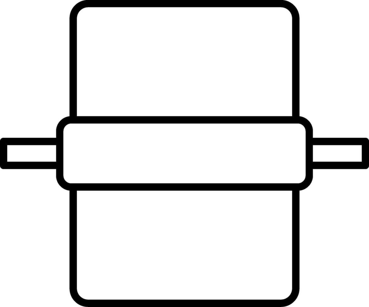 icône de ligne de pâte vecteur