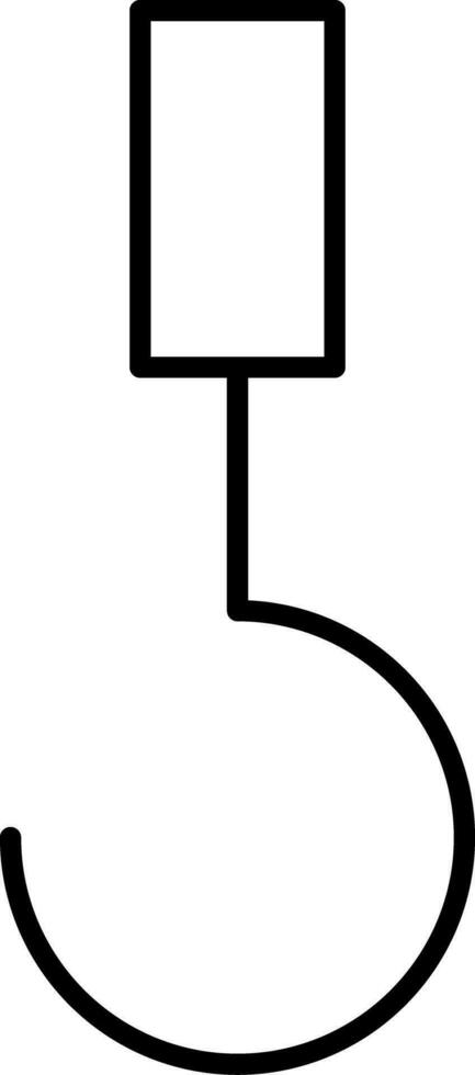 icône de ligne de crochet vecteur