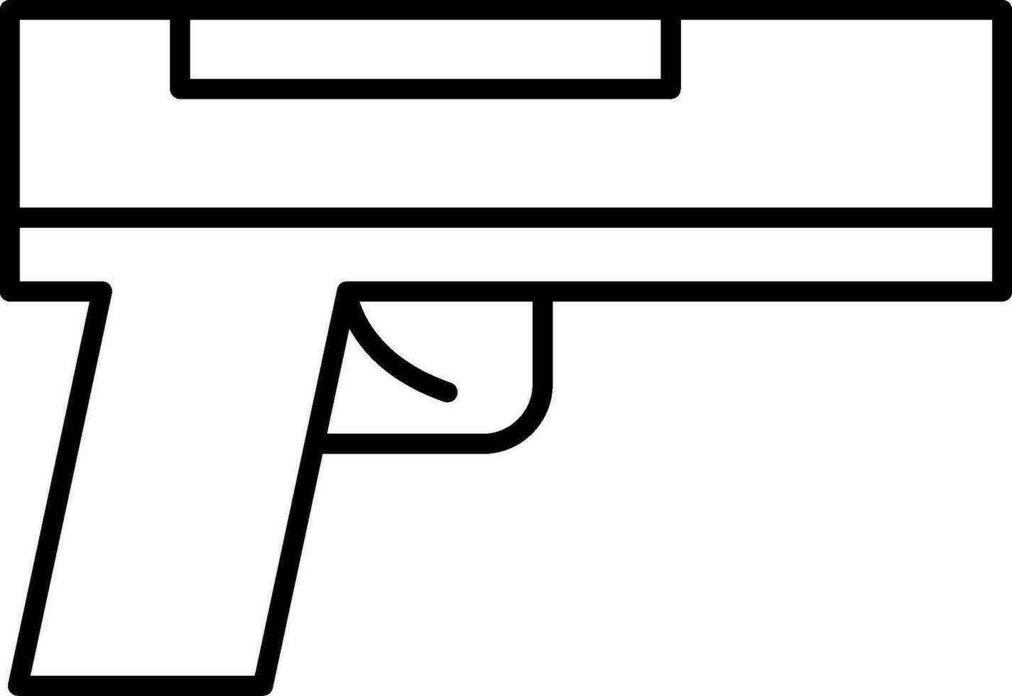 icône de ligne de pistolet vecteur