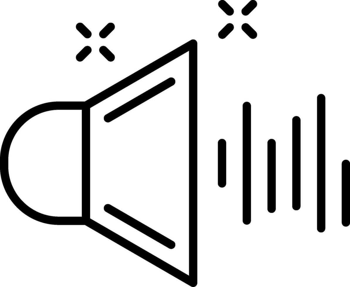 icône de ligne sonore vecteur