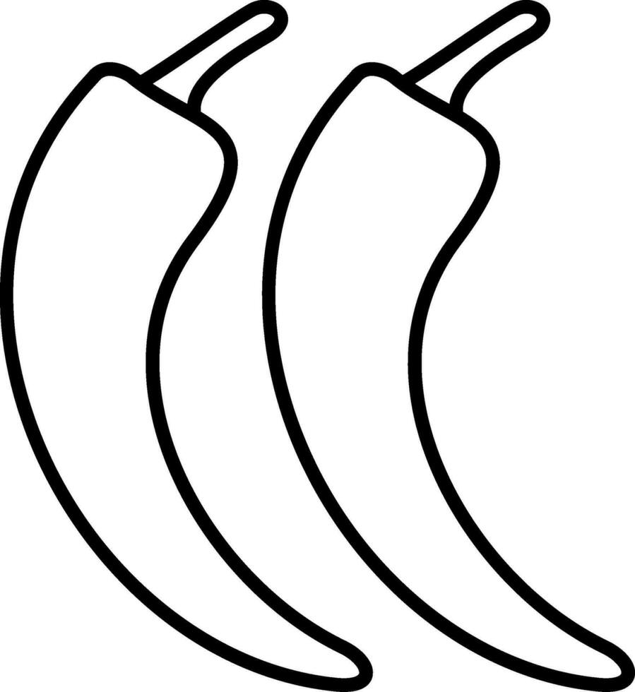 icône de la ligne de piment vecteur