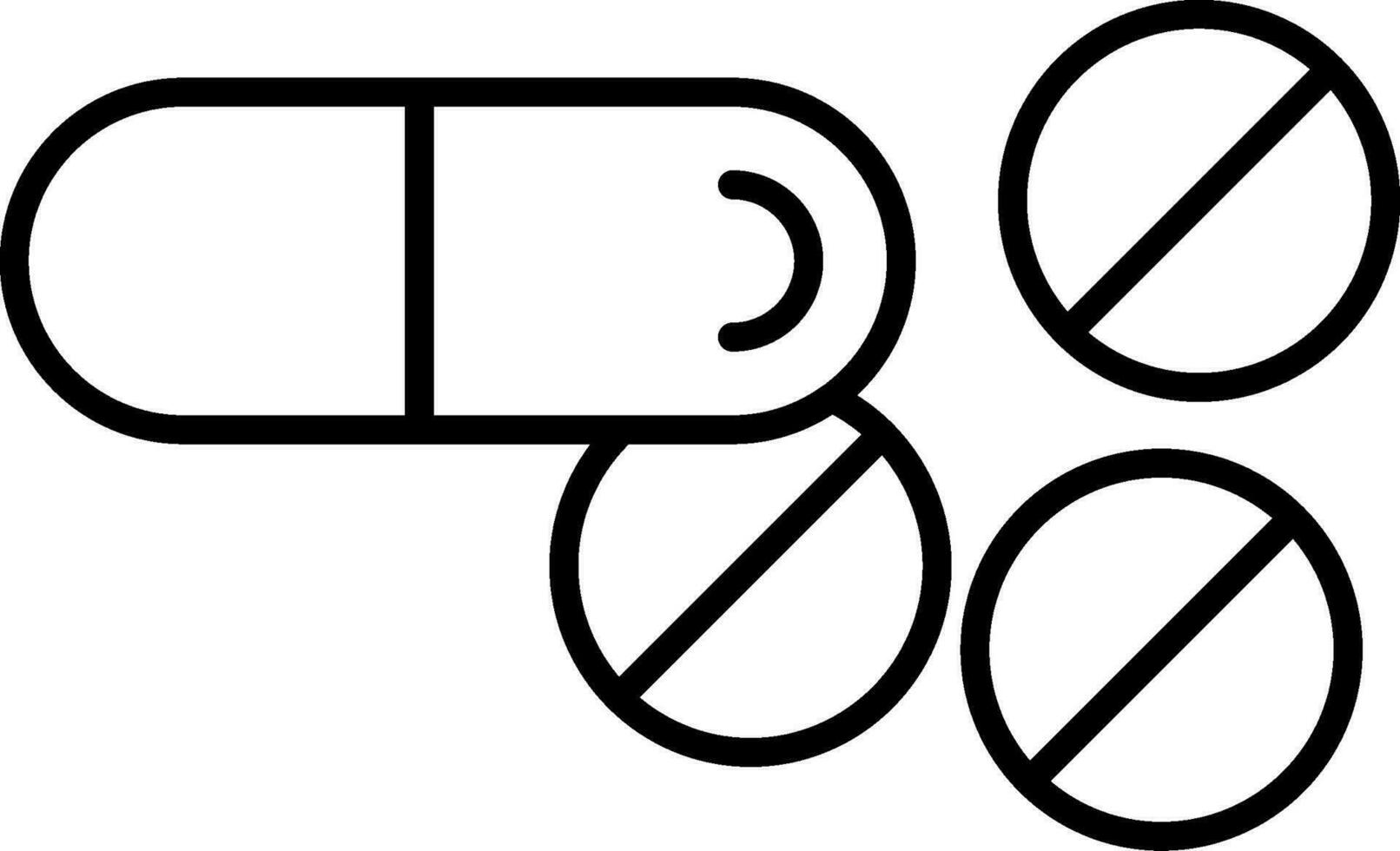 icône de ligne de comprimés vecteur