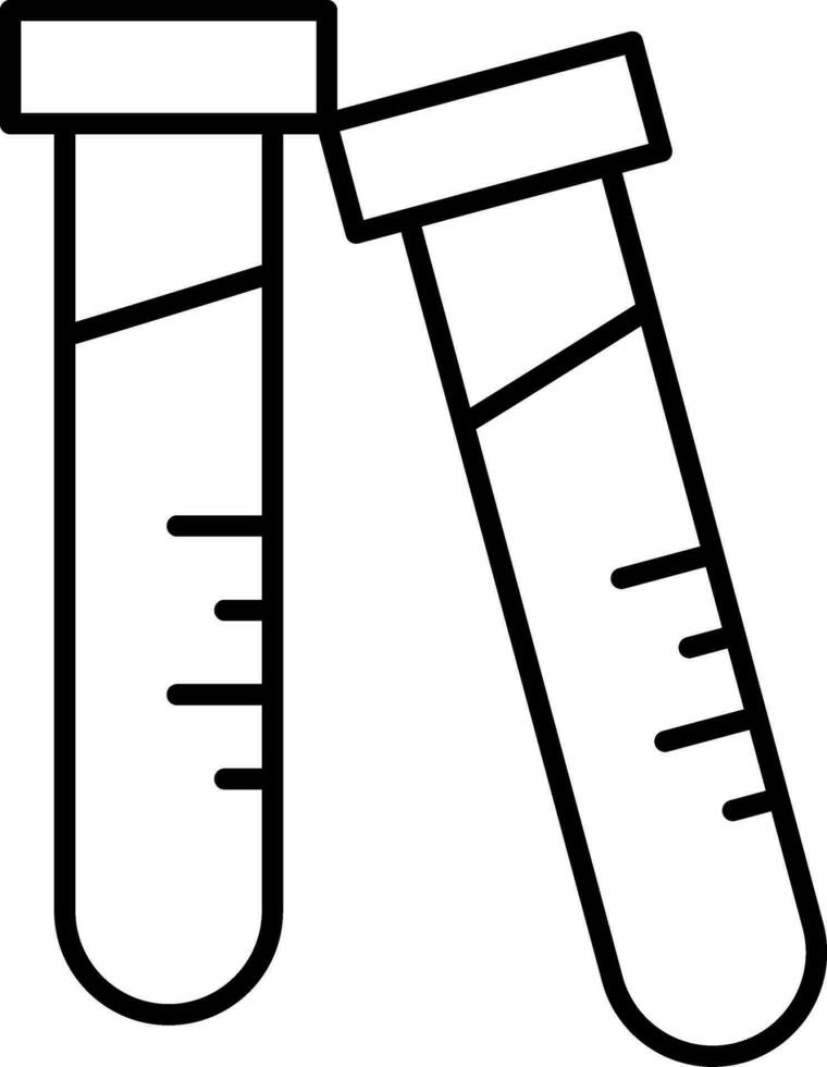 échantillon tube ligne icône vecteur