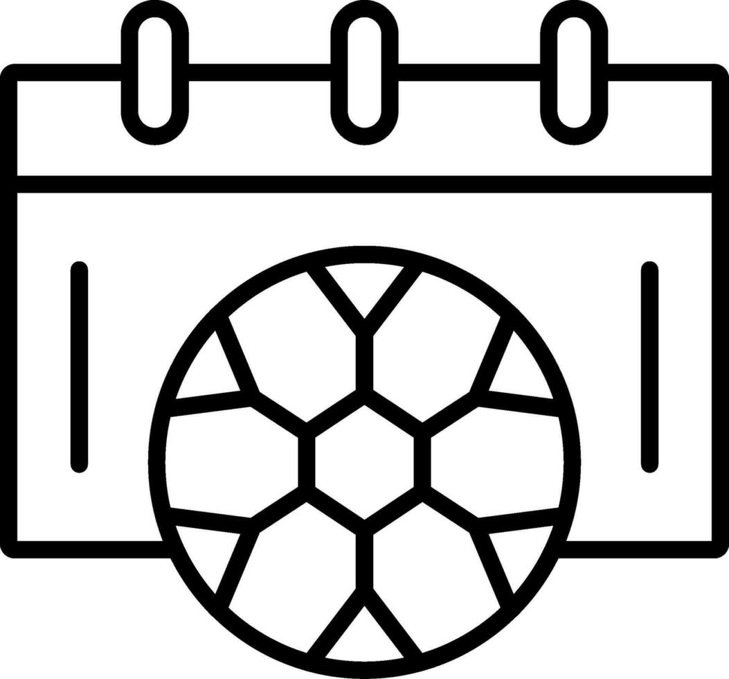 Football programme ligne icône vecteur