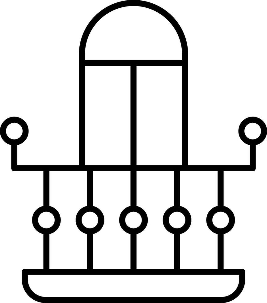 icône de ligne de balcon vecteur