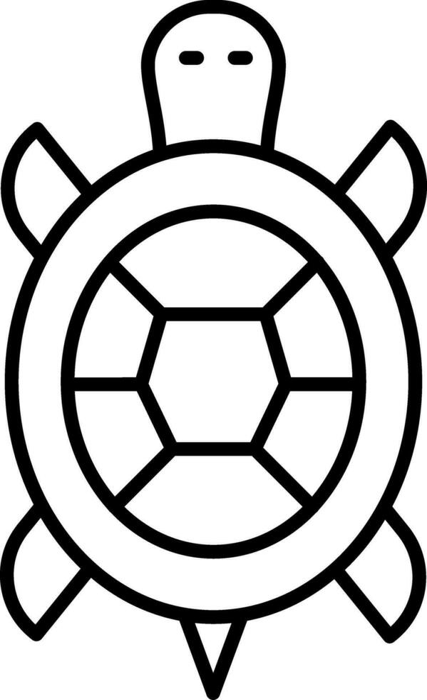 icône de ligne de tortue vecteur
