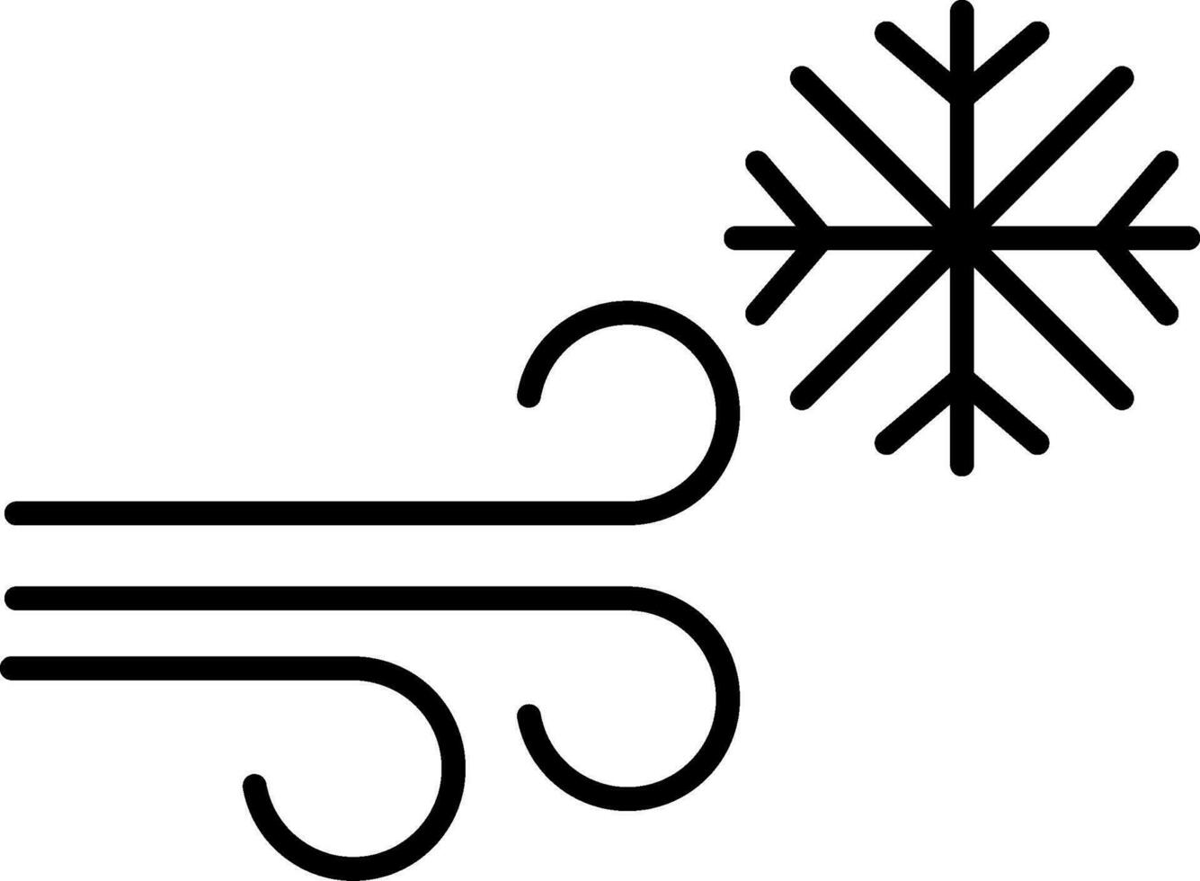 icône de ligne de blizzard vecteur