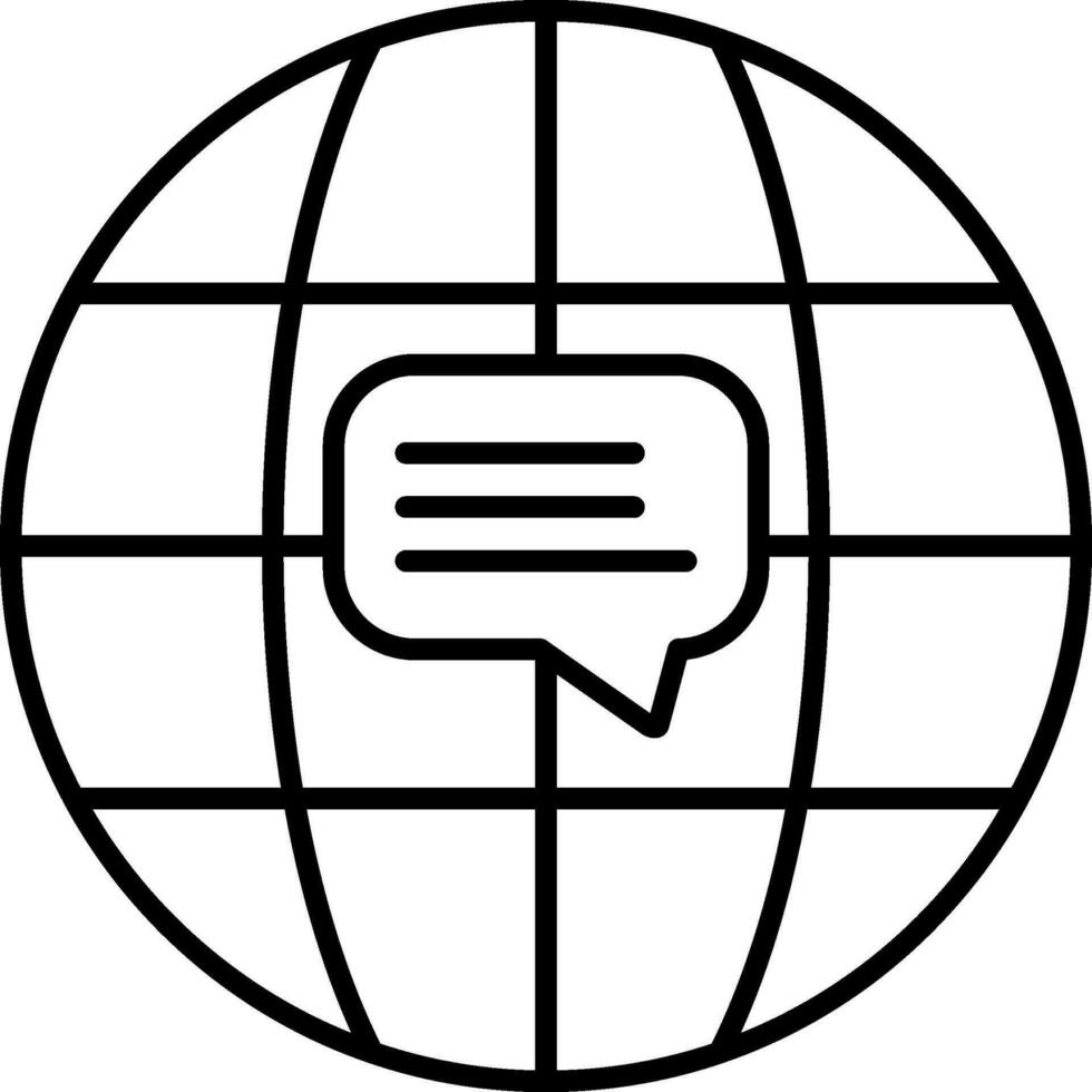 icône de la ligne mondiale vecteur