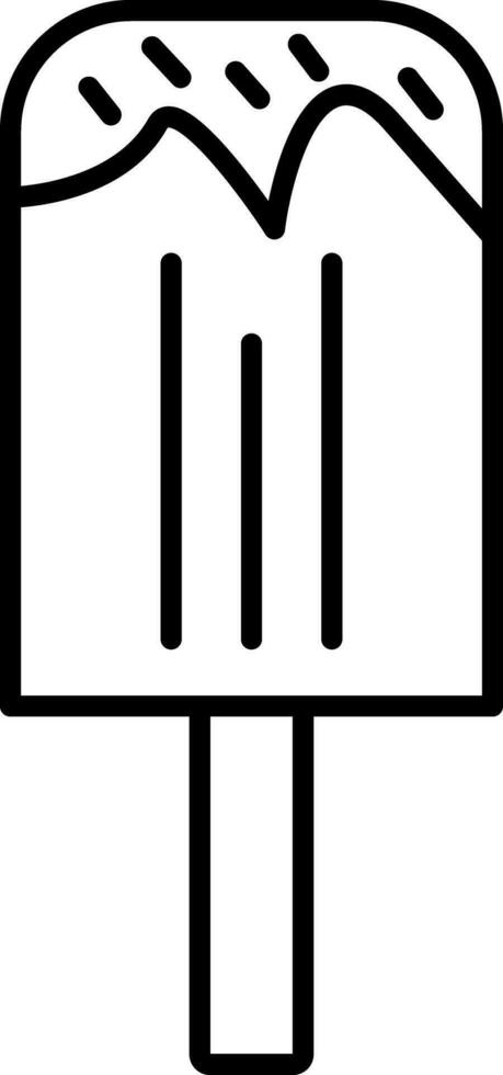 icône de ligne de crème glacée vecteur