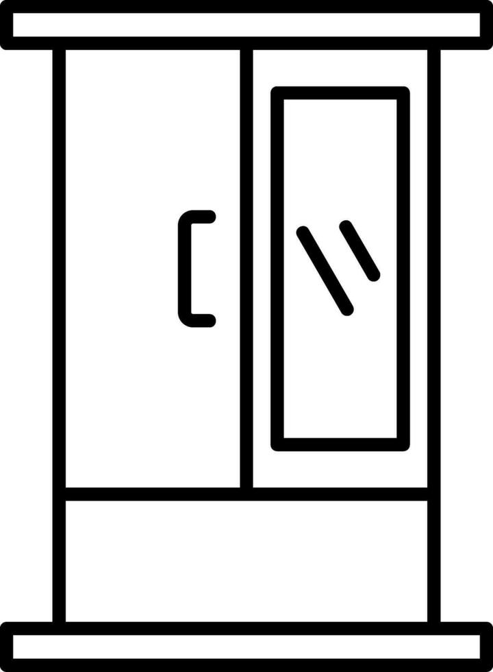 icône de ligne d'armoire vecteur