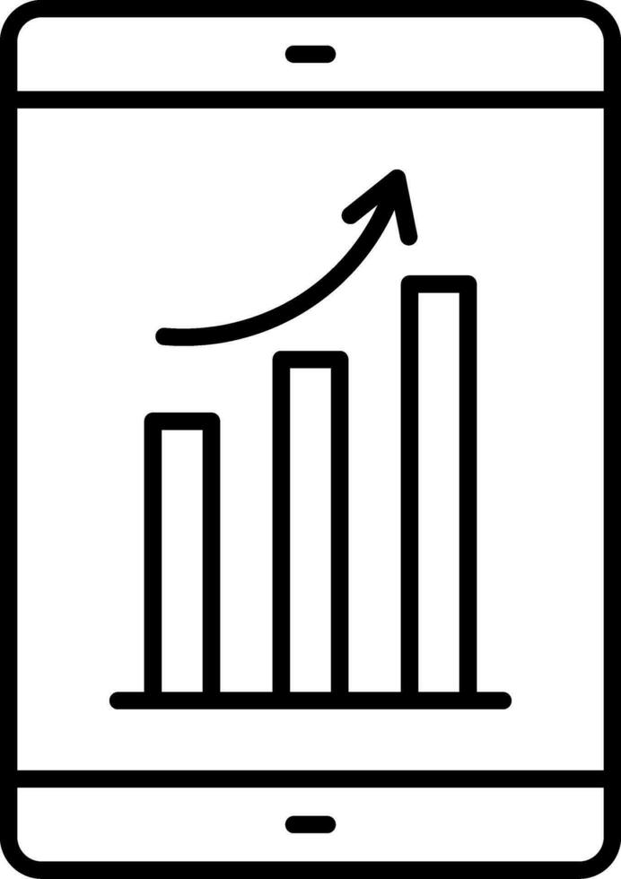 icône de ligne de croissance vecteur